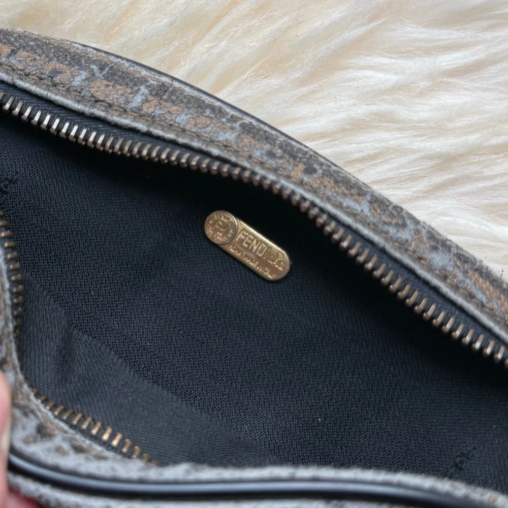 Fendi Vintage Pequin Crossbody Coated Canvas Small 7x6x1,5 - Picture 7 of 11